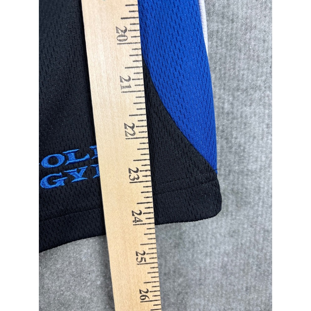 Gold's Gym Mesh Athletic Training Shorts 2XL Black Blue Drawstring Pockets - Picture 9 of 10